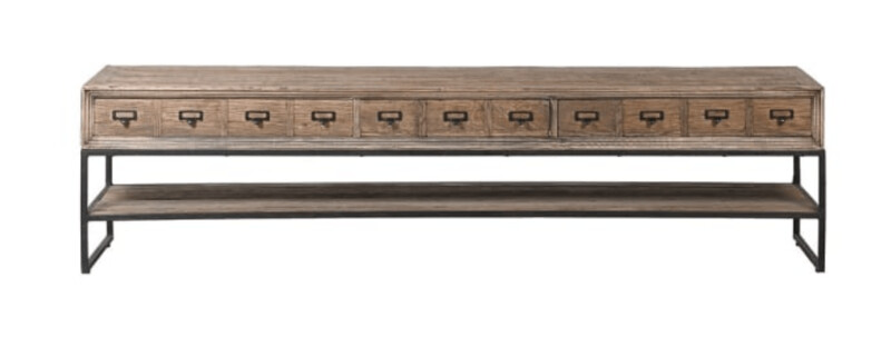 Reclaimed Oak 3 Drawer Entertainment Unit