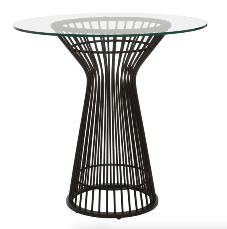 VOGUE ROUND MATTE BLACK DINING TABLE