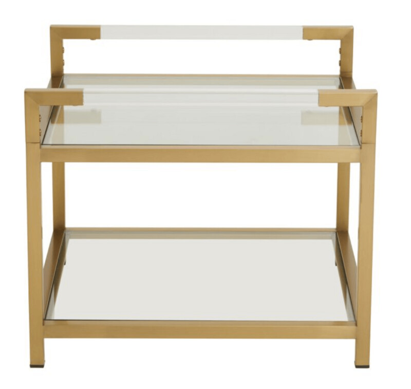 VOGUE MATTE GOLD END TABLE