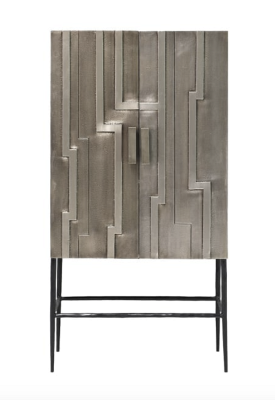 Antique Silver 2 Door Almirah