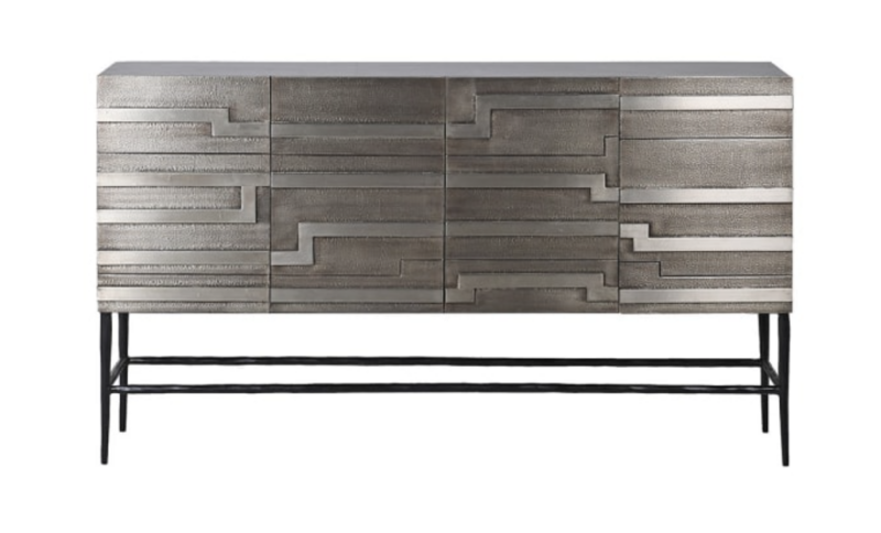 Antique Silver 4 Door Sideboard