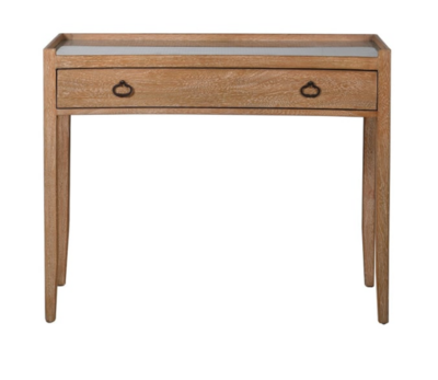 Kingham Single Drawer Dressing Table with Glass Top