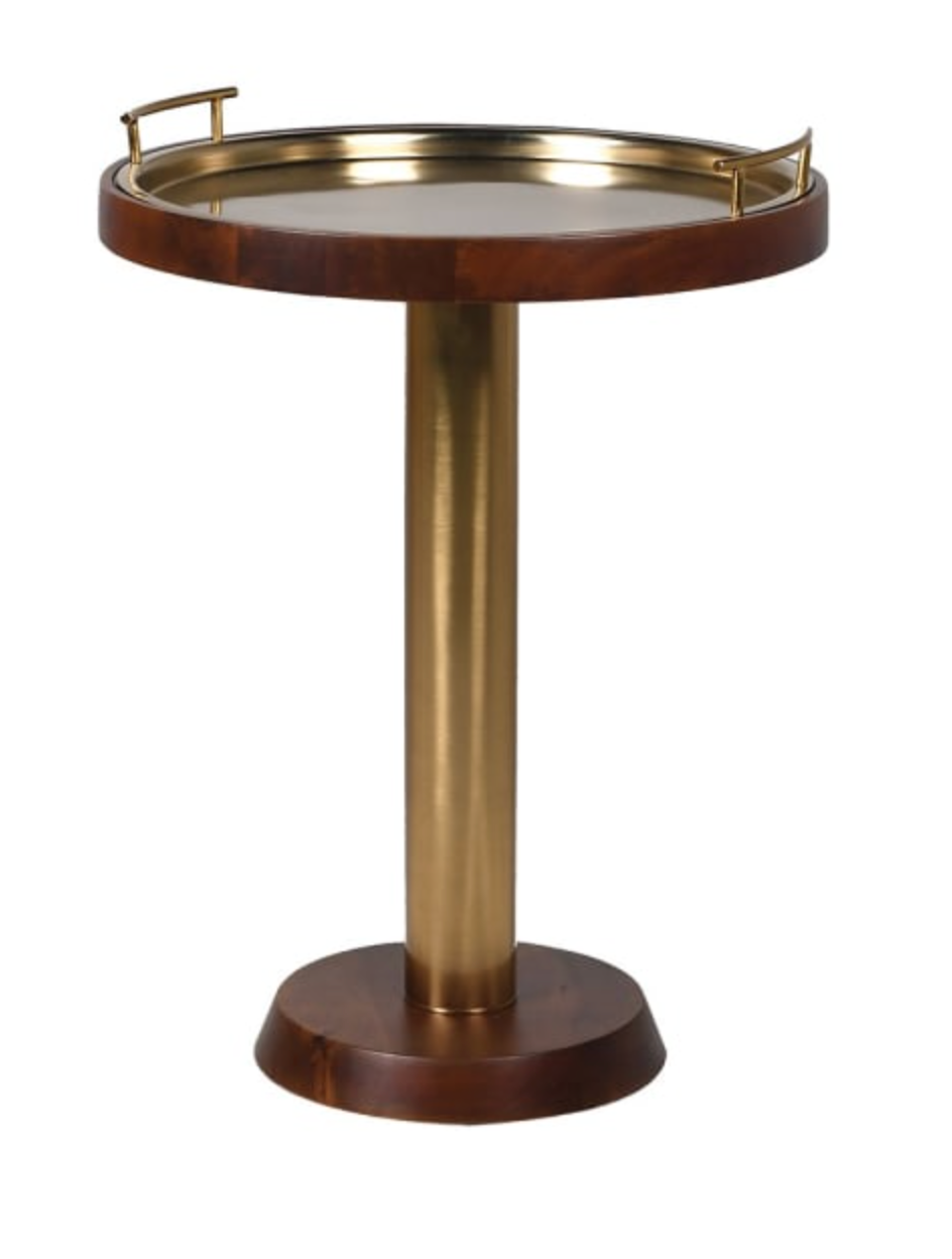 Round Gold Cocktail Table