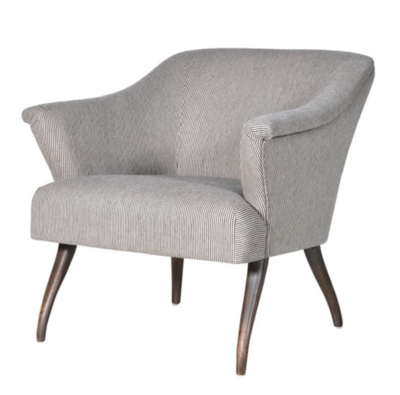 Grey Pinstripe Easy Chair