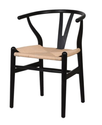 Black Elm Open Back Chair