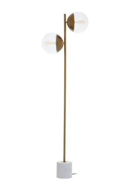 REVIVE TWO LIGHT GOLD FINISH FLOOR LAMP