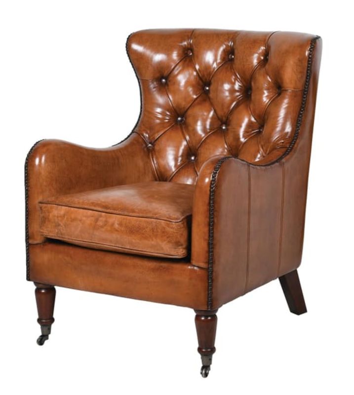 Button Back Tall Armchair