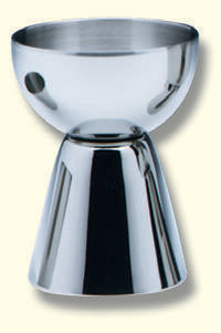 Einzelkelch, Edelstahl, 6,5cm hoch, cupa Ø 5cm Einzelkelch, Edelstahl, 6,5cm hoch, cupa Ø 5cm