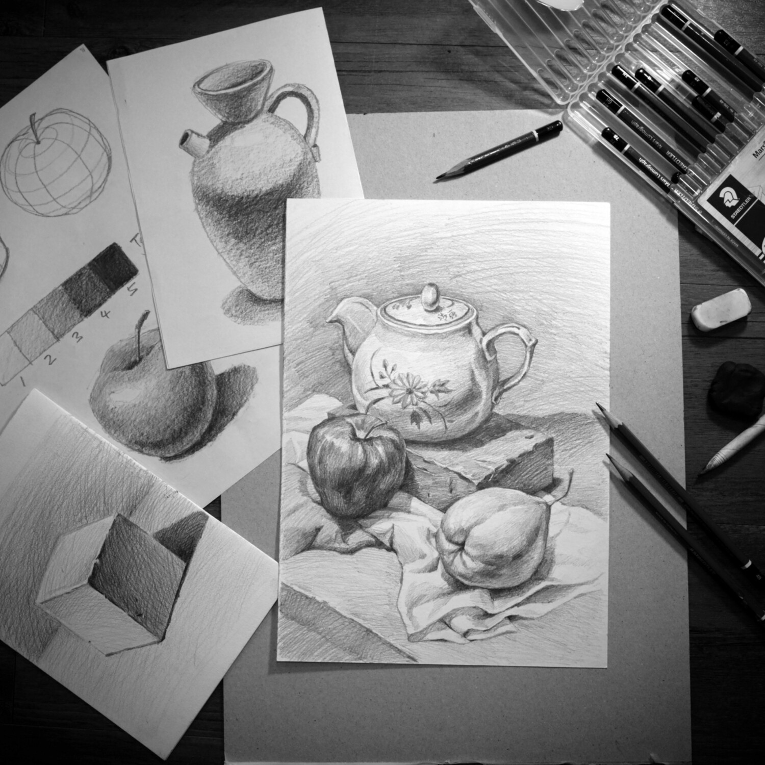 How to draw still life drawing - YouTube