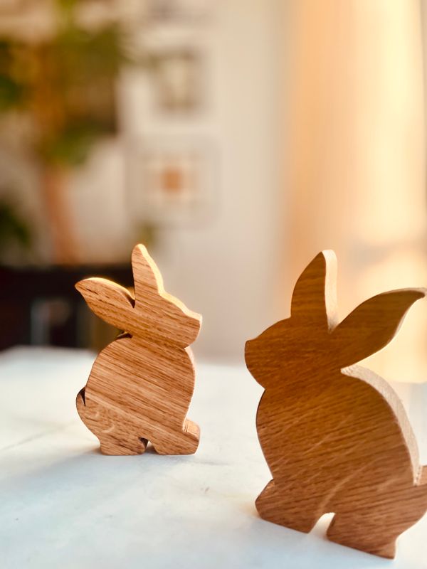 Zające - dąb 12,5 cm - 2 sztuki