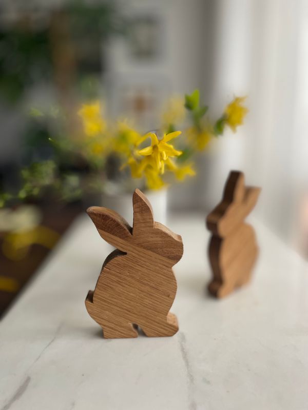 Zające - dąb 12,5 cm - 2 sztuki