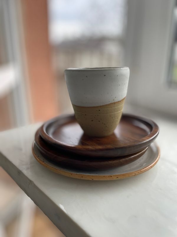 Podkładka/ talerzyk 2 sztuki 16,5 cm • orzech włoski