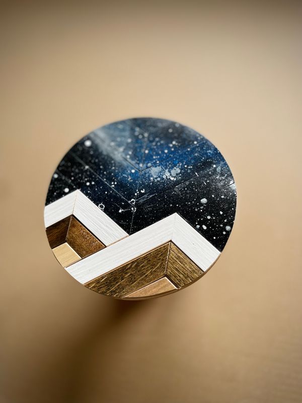 Mini Góry nocą / granat ⌀ 16,5 cm