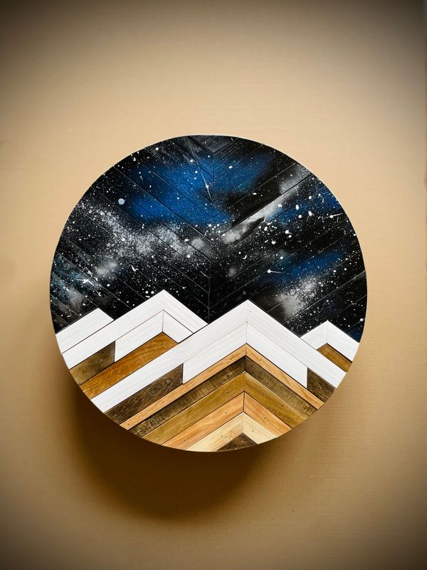 Góry nocą / granat ⌀ 50 cm