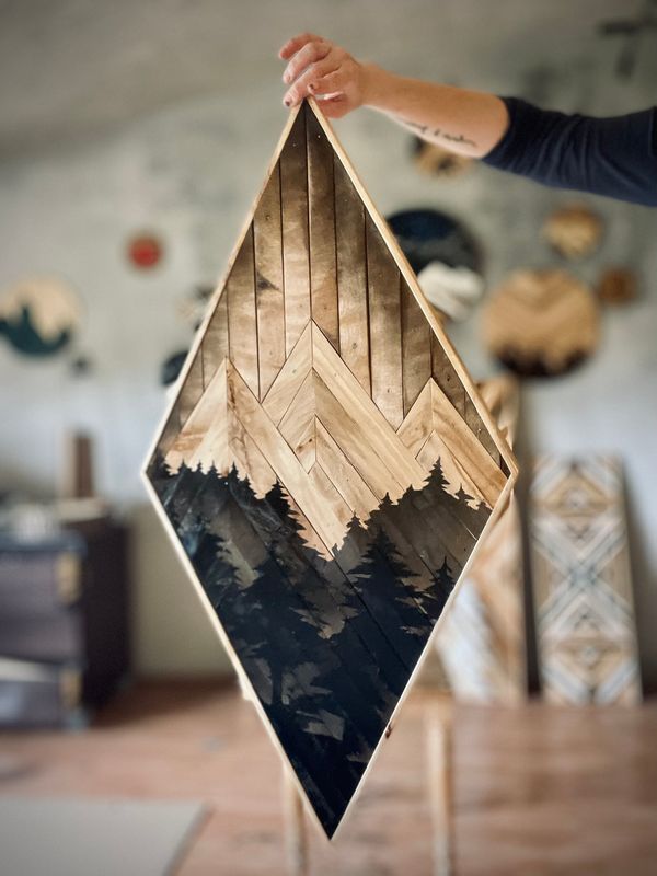 Góry z lasem  80x40 cm