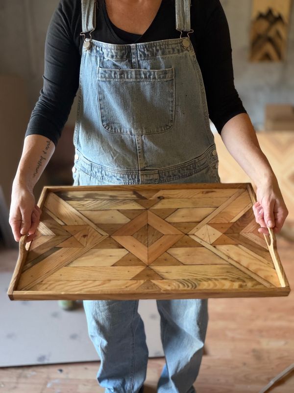 TACA 52x32 cm OLD WOOD // WZÓR ETNO