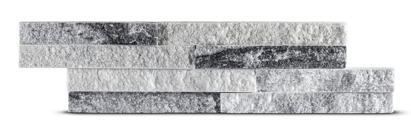KAMIEŃ ELEWACYJNY 10X35 QUARTZ WHITE&amp;GREY (0,39m2 w opakowaniu) GAT I