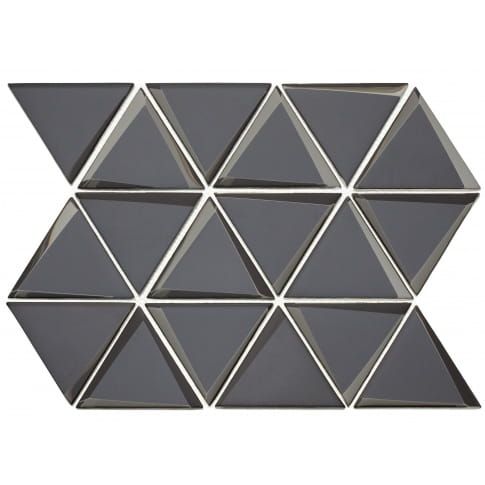 Mozaika 38X28,4 TRIANGLE DARK GREY GAT I