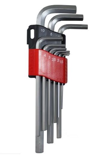 ALLEN K/SET HEX 1.5-10MM L/S FB - 9PC - LONG - CRV - SATIN