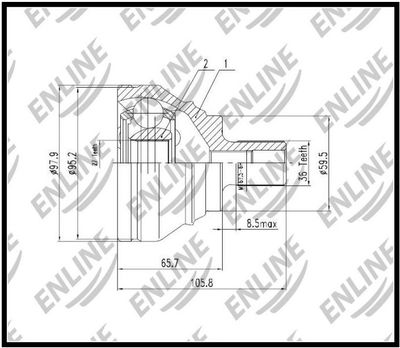 ENLINE CV Joint Outer CVAD1033ZZ