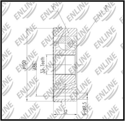 ENLINE CVVW5003ZZ CV Joint Inner CVVW5003ZZ