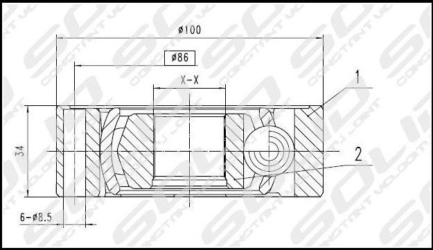 CV Joint Inner SOLID VW TIGUAN ALLSPACE 2.0 TSI