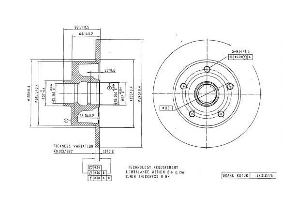Brake Disc Rear AUDI A4 95-01