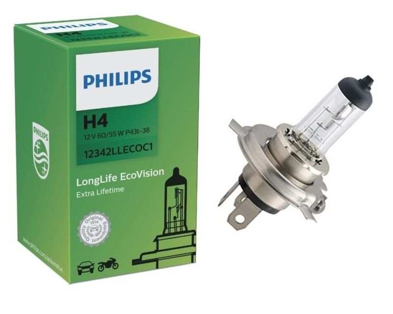 Globe Philips H4 Long Life Eco Vision EACH 12V