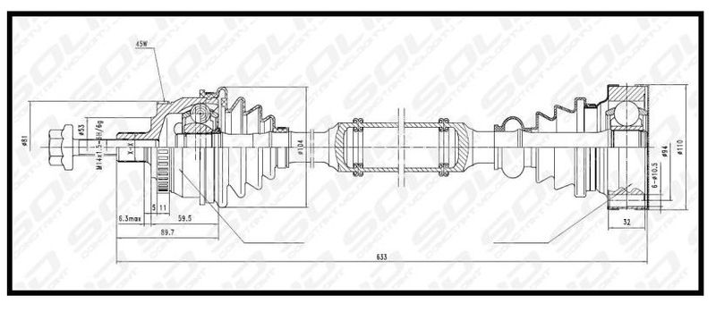 CV Shaft Audi A4 1.8T 96-01