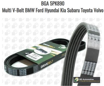 Multi V-Belt BMW Ford Hyundai Kia Subaru Toyota Volvo 5PK890