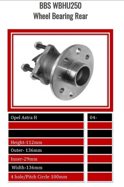CHEV UTILITY REAR WHEEL BEARING HUB