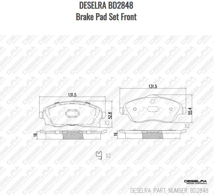 CHEV / OPEL FRONT PAD SET BD2848