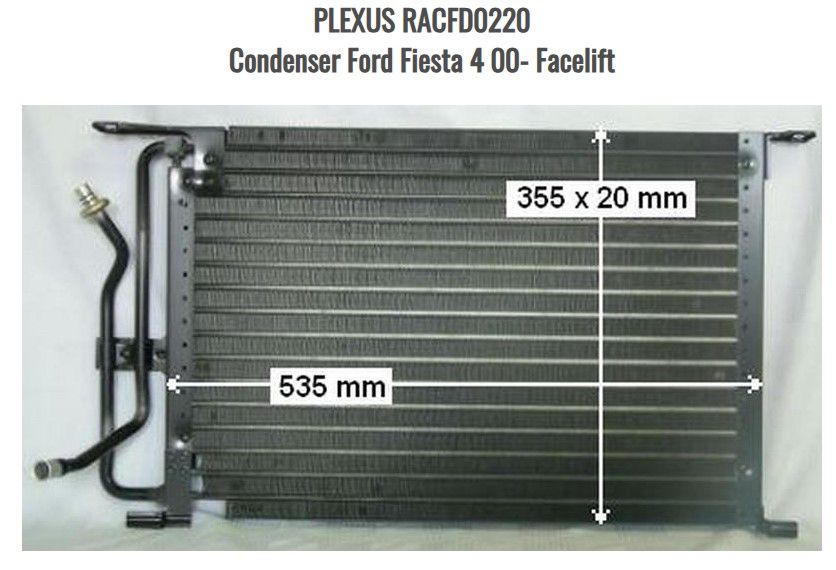 Condenser Ford Fiesta 4 00- Facelift