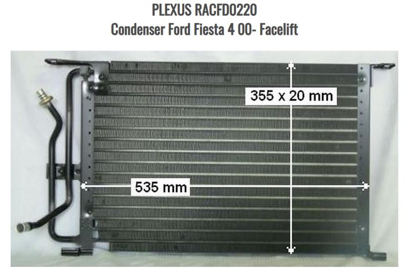 Condenser Ford Fiesta 4 00- Facelift