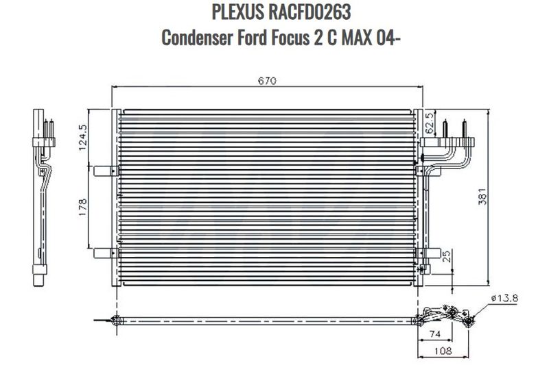 Condenser Ford Focus 2 C MAX 04-