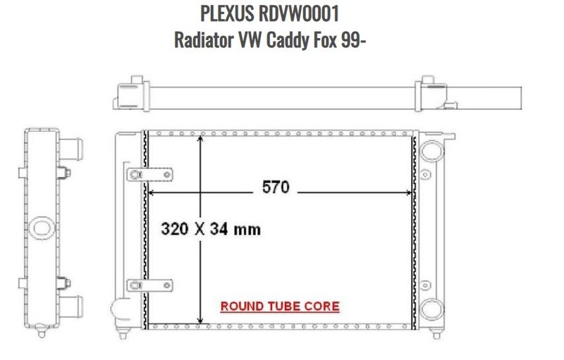 Radiator VW Caddy Fox 99-