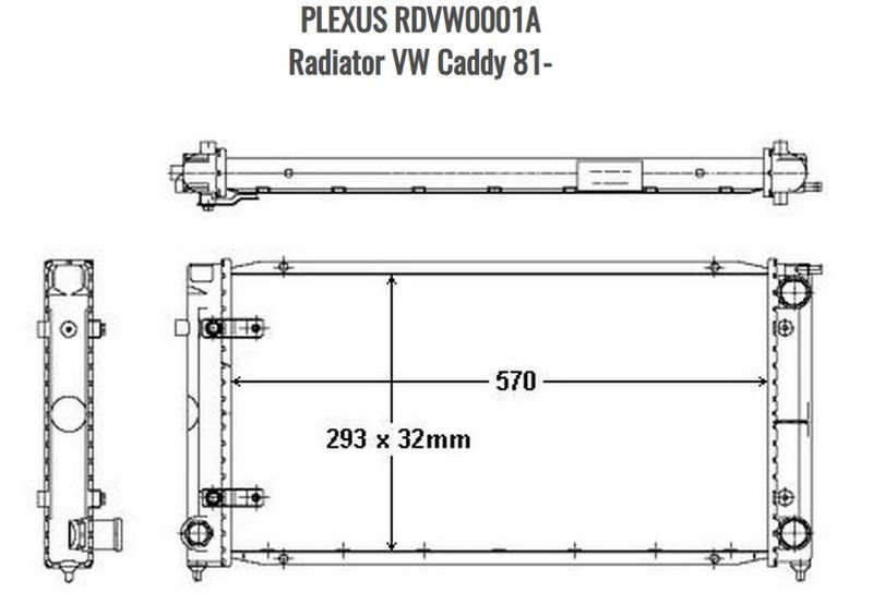 Radiator VW Caddy 81-
