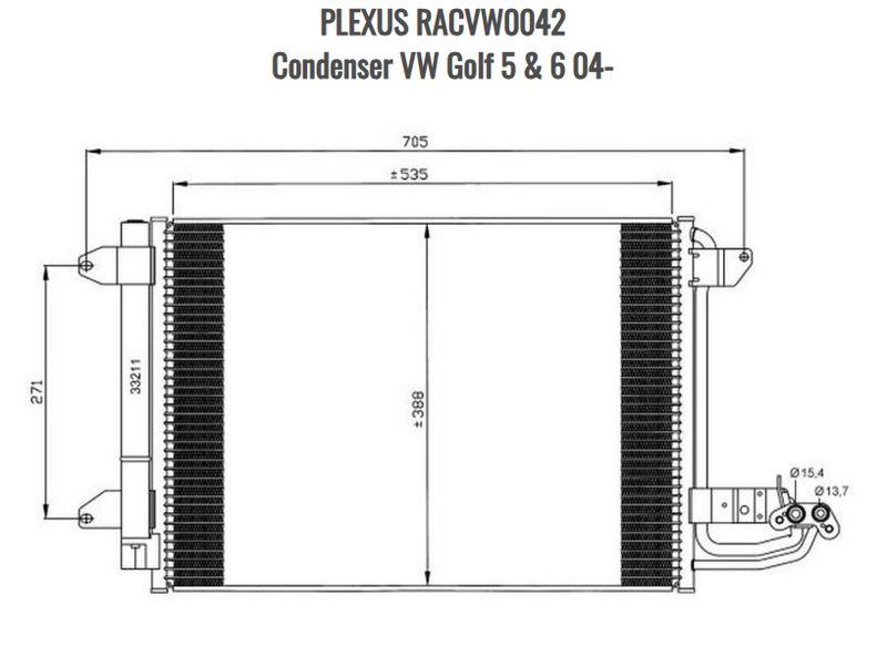 Condenser VW Golf 5 &amp; 6 04-
