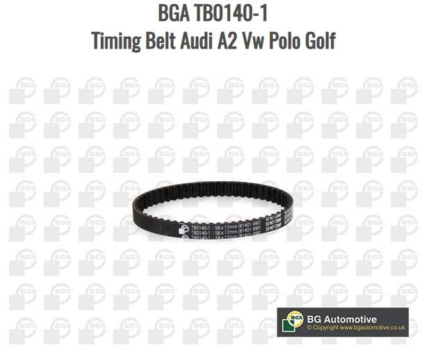 Timing Belt Audi A2 Vw Polo Golf TB0140-1