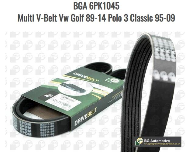 Multi V-Belt Vw Golf 89-14 Polo 3 Classic 95-09 6PK1045