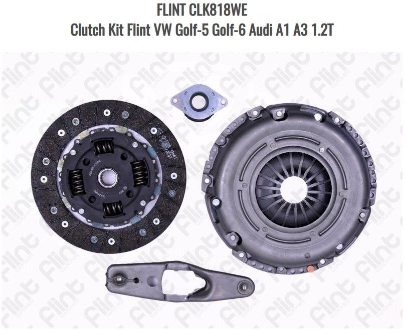 Clutch Kit Flint VW Golf-5 Golf-6 Audi A1 A3 1.2T CLK818WE