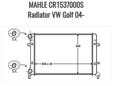 Radiator VW Golf 04-