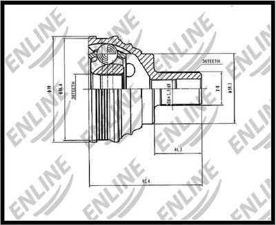 AUDI SEAT VW CV Joint Outer -ENLINE -CVAD1032ZZ