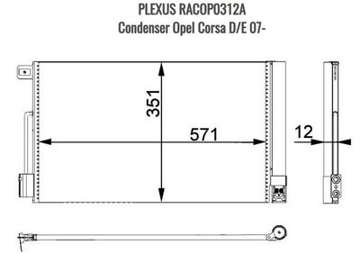 CHEV UTILITY A/C CONDENSER -PLEXUS -RACOP0312A