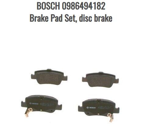 BOSCH 0986494182 Brake Pad Set, disc brake