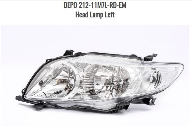 DEPO 212-11M7L-RD-EM Head Lamp Left