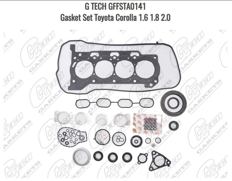 G TECH GFFSTA0141 Gasket Set Toyota Corolla 1.6 1.8 2.0