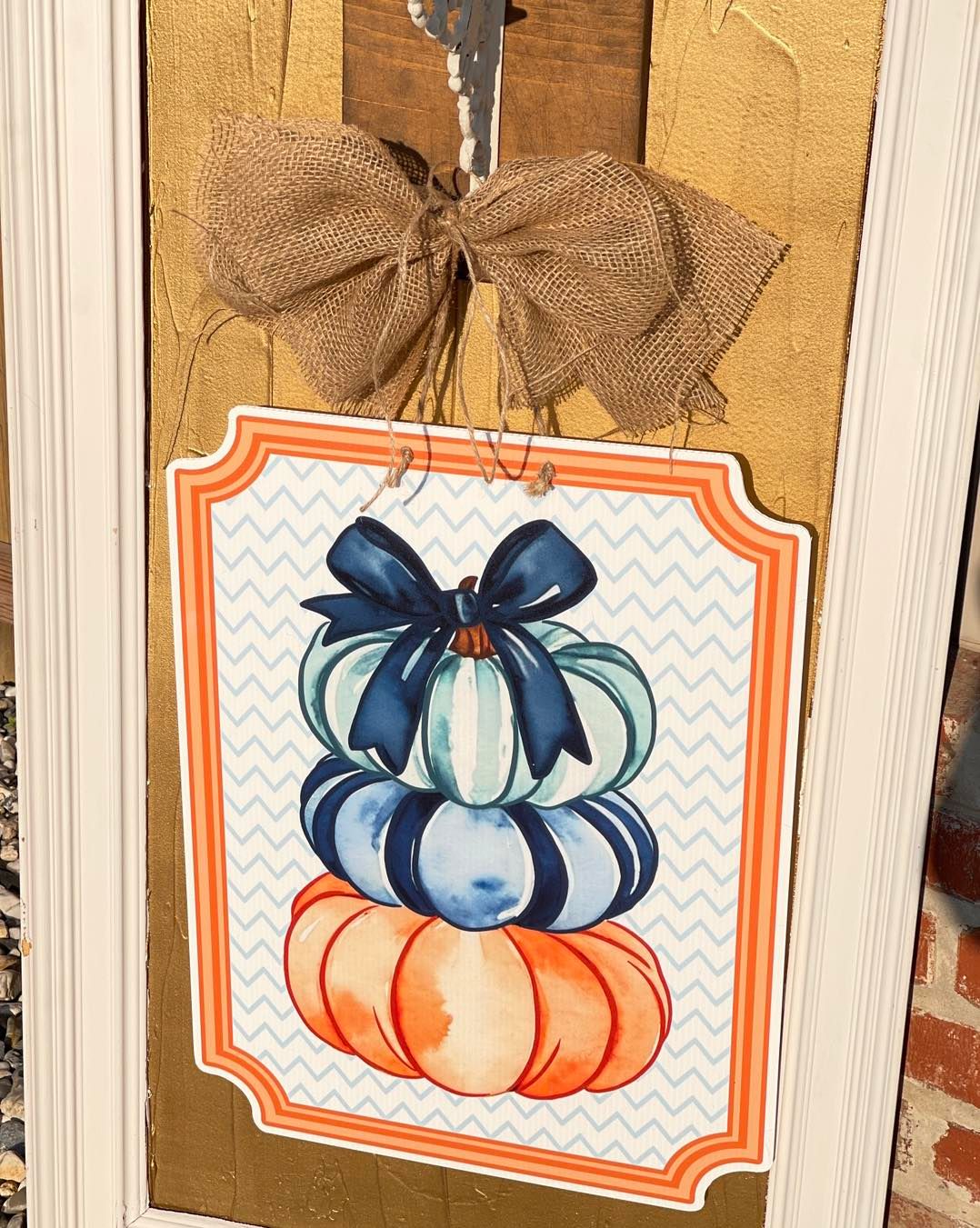 Stacked Pumpkin Door Hanger