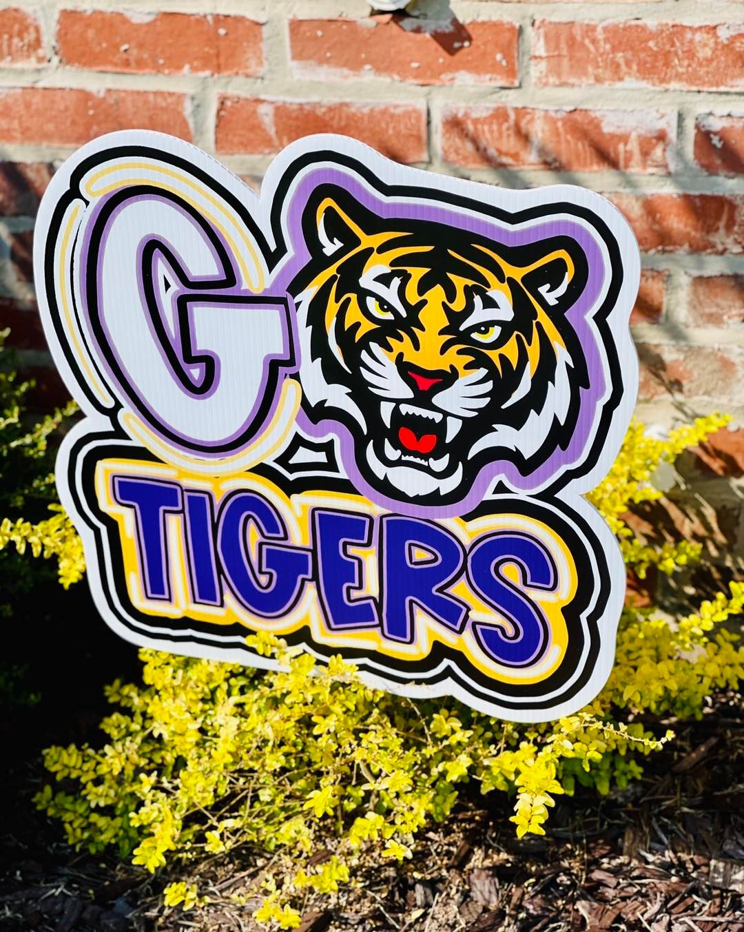 Go Tigers Yard Sign