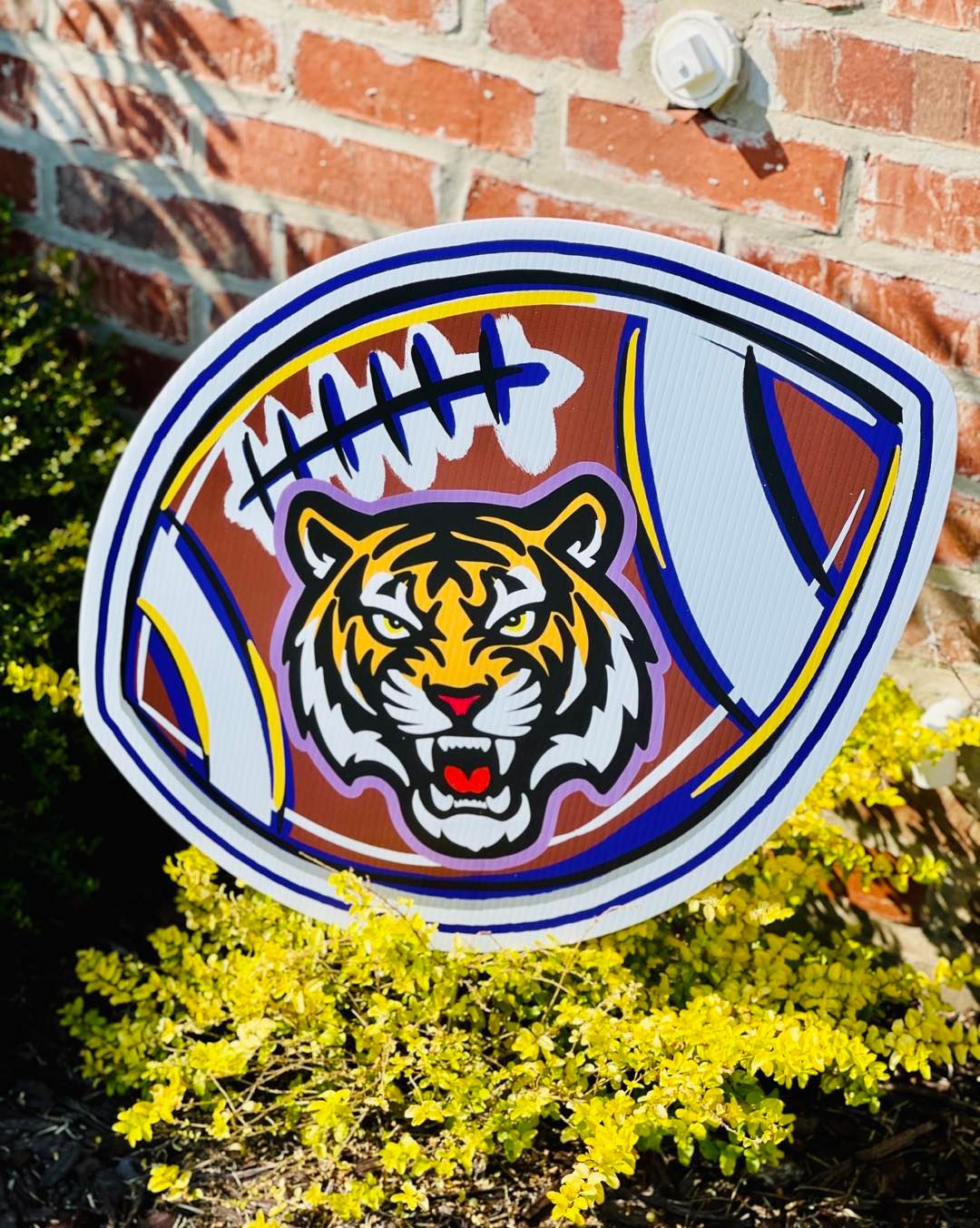 Tiger Football Spirit Yard Sign
